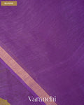 Violet Lotus Jamdani Pure Silk Linen Handloom Saree — Blouse