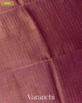 Violet Purple with Sequin Embroidery Pure Muslin Silk Handloom Saree — Body