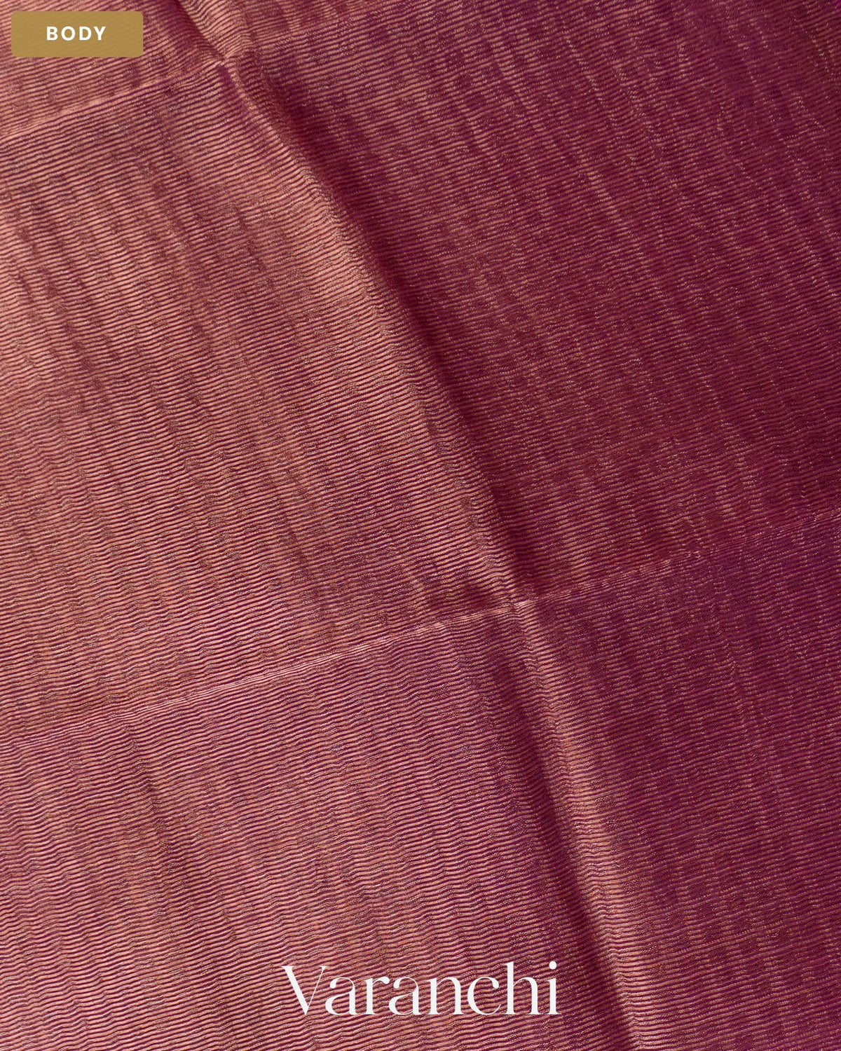 Violet Purple with Sequin Embroidery Pure Muslin Silk Handloom Saree — Body
