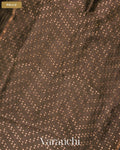 Black with Sequin Embroidery Pure Muslin Silk Handloom Saree — Pallu