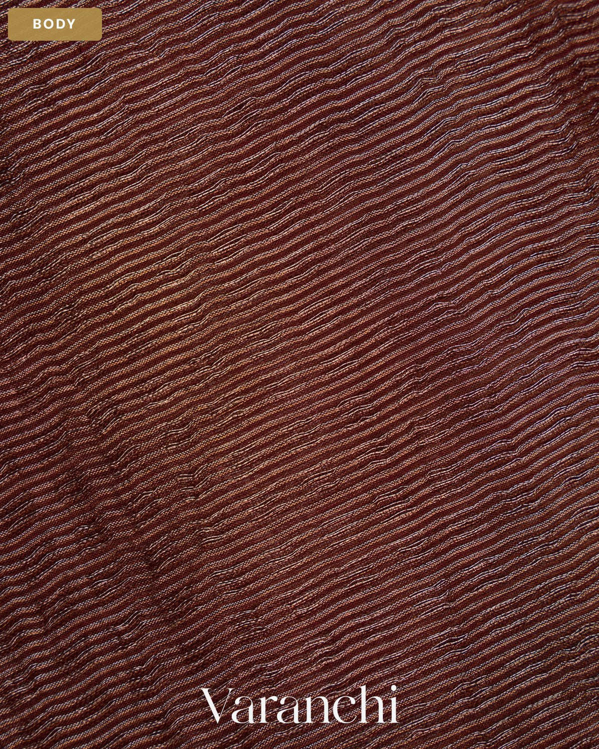 Wine Maroon with Sequin Embroidery Pure Muslin Silk Handloom Saree — Body