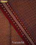 Wine Maroon with Sequin Embroidery Pure Muslin Silk Handloom Saree — Border