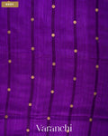Purple Sequin Pure Matka Silk Handloom Saree — Body