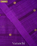 Purple Sequin Pure Matka Silk Handloom Saree — Border