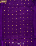 Purple Sequin Pure Matka Silk Handloom Saree — Pallu