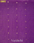 Purple Sequin with Jamdani Pure Muslin Silk Handloom Saree — Body
