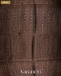 Black Sequin with Floral Jamdani Pure Muslin Silk Handloom Saree — Body