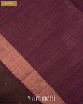 Coffee Brown Sequin with Jamdani Pure Muslin Silk Handloom Saree — Blouse