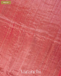 Peach Pink Floral Jamdani Pure Matka Silk Handloom Saree — Pallu