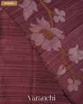 Burgundy Jamdani Pure Matka Tissue Silk Handloom Saree — Border