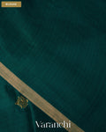 Turquoise Blue Jamdani Pure Mulberry Silk Handloom Saree — Blouse
