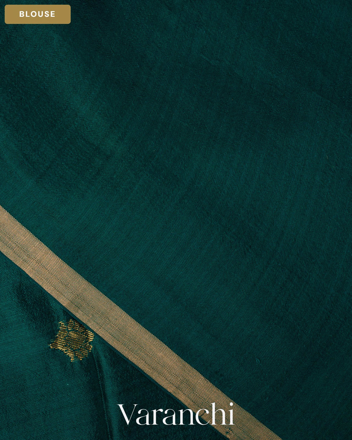 Turquoise Blue Jamdani Pure Mulberry Silk Handloom Saree — Blouse