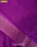 Deep Purple Jamdani Pure Mulberry Silk Handloom Saree — Blouse