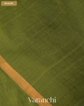 Leafy Green Jamdani Pure Mulberry Silk Handloom Saree — Blouse