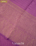 Lavender Checkered Pure Crush Kora Silk Saree — Blouse
