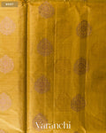 Olive Yellow Pure Tussar Silk Saree — Body