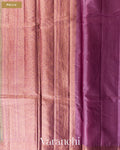 Slate Grey Pure Tussar Silk Saree — Pallu