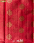 Ruby Red Pure Tussar Silk Saree — Body