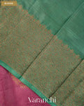 Onion Pink Pure Tussar Silk Saree — Blouse