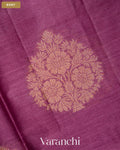 Onion Pink Pure Tussar Silk Saree — Body