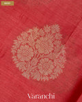 Tomato Red Pure Tussar Silk Saree — Body