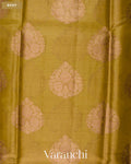 Metallic Gold Pure Tussar Silk Saree — Body