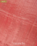 Peach Pink Floral Jamdani Pure Matka Silk Handloom Saree — Pallu