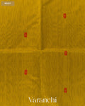 Olive Green Pure Maheshwari Silk Cotton Handloom Saree — Body
