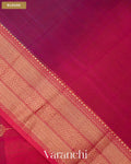Rani Pink Ombre-Dyed Pure Maheshwari Silk Cotton Handloom Saree — Blouse