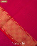 Rani Pink Pure Maheshwari Silk Cotton Handloom Saree — Blouse