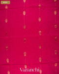 Rani Pink Pure Maheshwari Silk Cotton Handloom Saree — Body