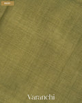 Mehandi Green Pure Maheshwari Silk Cotton Handloom Saree — Body