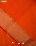 Orange Pure Maheshwari Silk Cotton Handloom Saree — Blouse