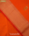 Orange Pure Maheshwari Silk Cotton Handloom Saree — Border