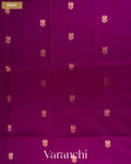 Magenta Pure Maheshwari Silk Cotton Handloom Saree — Body