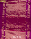 Magenta Pure Maheshwari Silk Cotton Handloom Saree — Pallu
