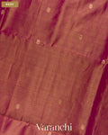 Wine Purple Pure Maheshwari Silk Cotton Handloom Saree — Body