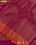 Wine Purple Pure Maheshwari Silk Cotton Handloom Saree — Blouse