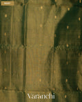 Bottle Green Pure Maheshwari Silk Cotton Handloom Saree — Body