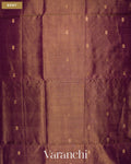 Coffee Brown Pure Maheshwari Silk Cotton Handloom Saree — Body