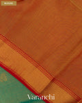 Aqua Blue Pure Maheshwari Silk Cotton Handloom Saree — Blouse