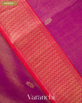 Purple Zigzag Borderd Pure Maheshwari Silk Cotton Handloom Saree — Border