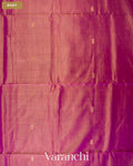 Purple Zigzag Borderd Pure Maheshwari Silk Cotton Handloom Saree — Body