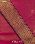 Magenta Zigzag Borderd Pure Maheshwari Silk Cotton Handloom Saree — Border