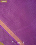 Violet Lotus Jamdani Pure Silk Linen Handloom Saree — Blouse