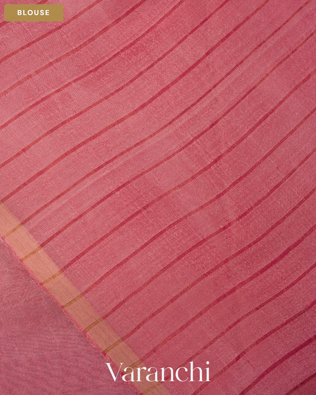 Baby Pink Jamdani Pure Mulberry Silk Handloom Saree — Blouse