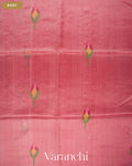 Baby Pink Jamdani Pure Mulberry Silk Handloom Saree — Body