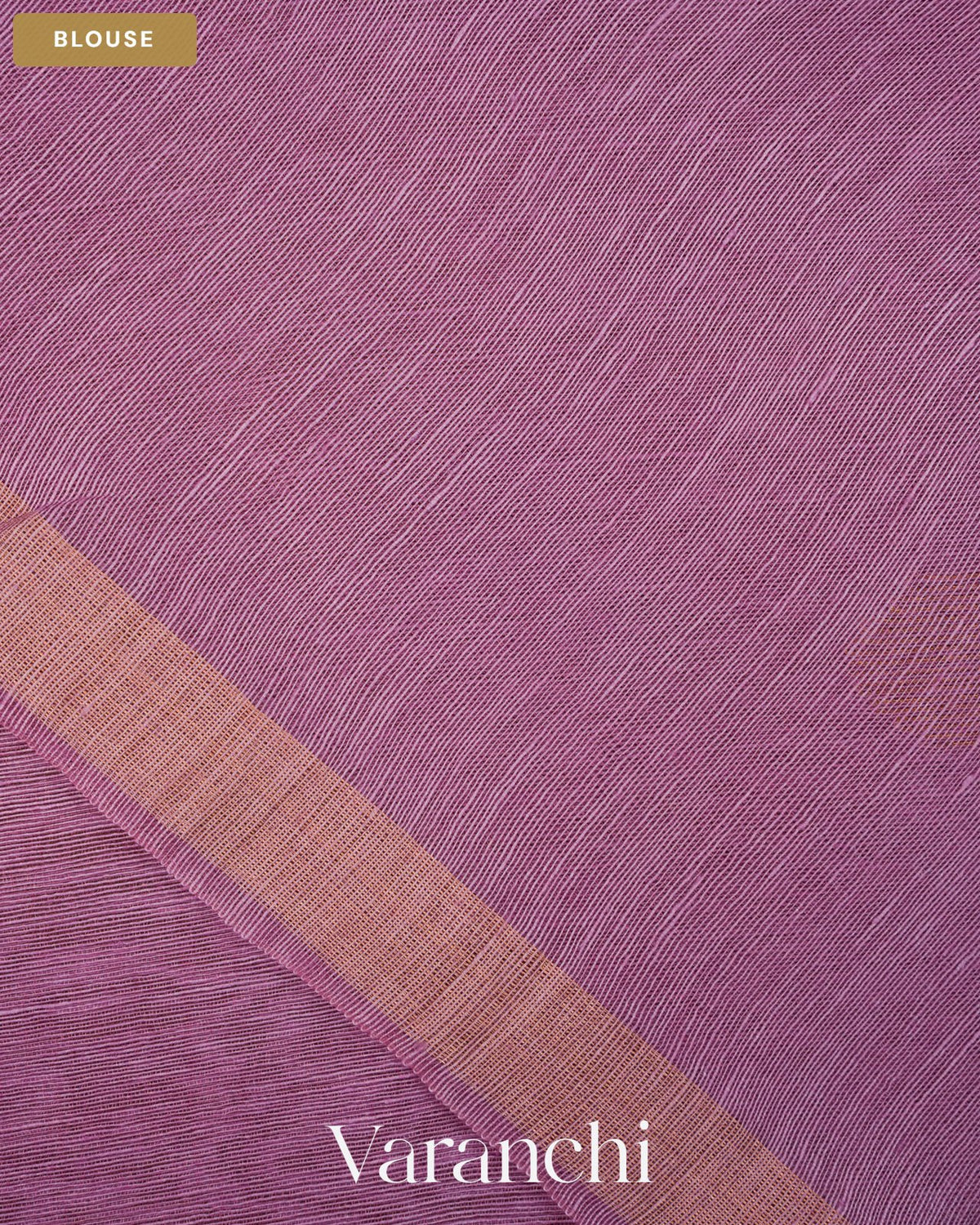 Lavender Jamdani Pure Silk Linen Handloom Saree — Blouse