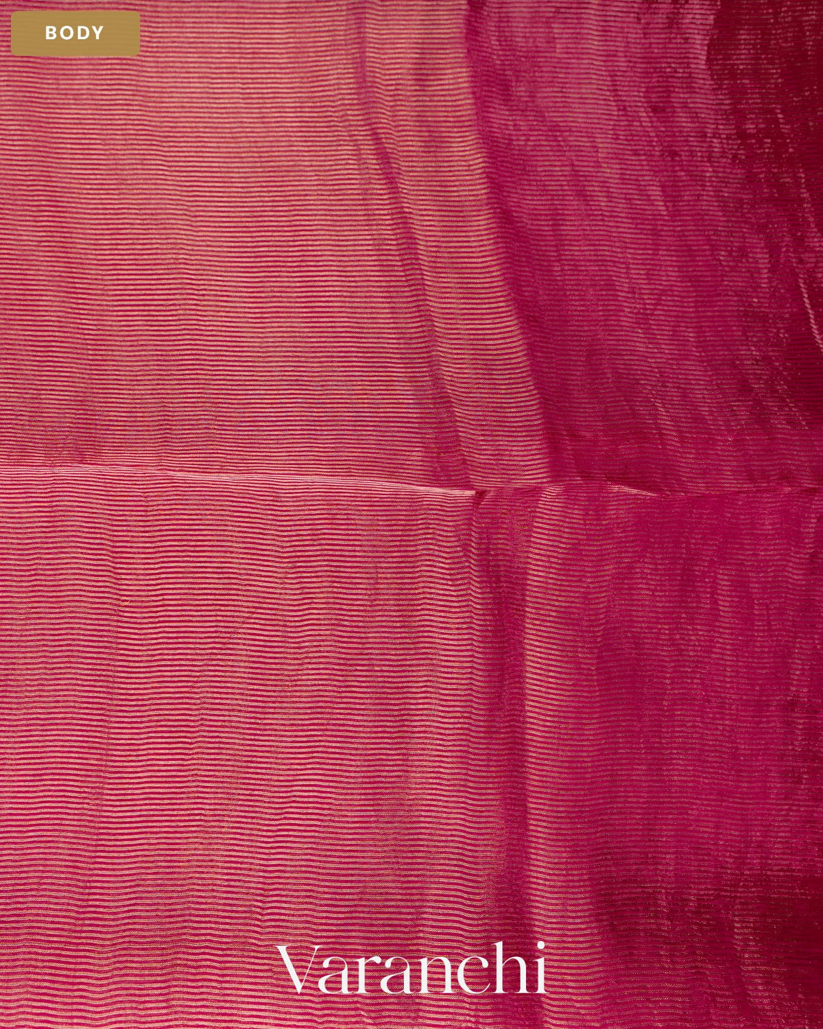 Rani Pink with Sequin Embroidery Pure Muslin Silk Handloom Saree — Body
