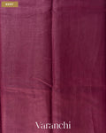 Magenta Kalamkari Printed Pure Tussar Silk Saree — Body
